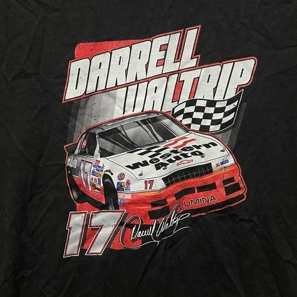 Darrell Waltrip NASCAR racing 17 car graphic short sleeve casual sports T-shirt - Picture 2 of 5